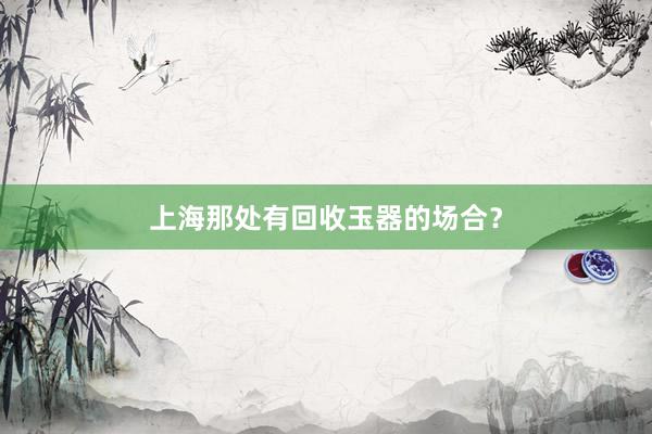 上海那处有回收玉器的场合？