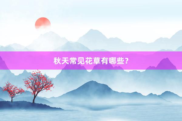 秋天常见花草有哪些？